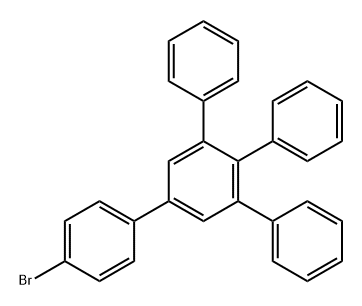苯,5-(对溴苯基)-1,2,3-三苯基-, 96376-80-6, 结构式