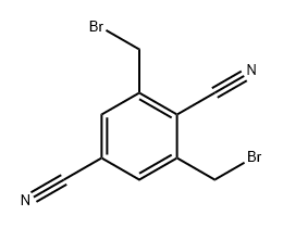 1,4-Benzenedicarbonitrile, 2,6-bis(bromomethyl)- Structure