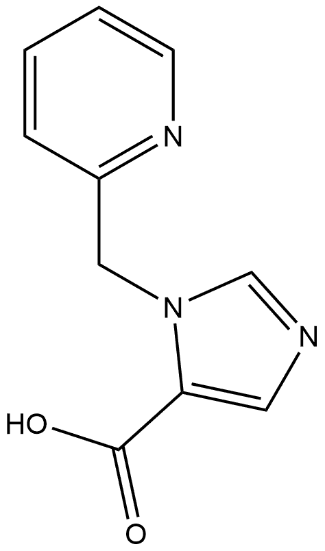 1-(吡啶-2-基甲基)-1H-咪唑-5-羧酸, 96691-34-8, 结构式