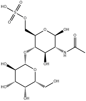 2-乙酰氨基-2-脱氧-4-O-(B-D吡喃半乳糖基)-6-磺-B-D-D-吡喃葡萄糖 结构式