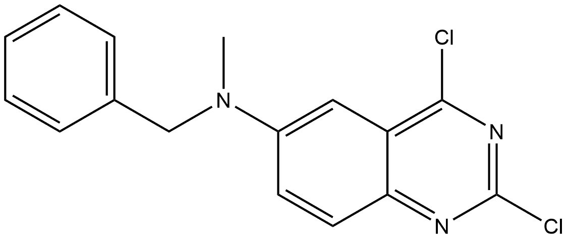 Benzyl-(2,4-dichloro-quinazolin-6-yl)-methyl-amine Struktur