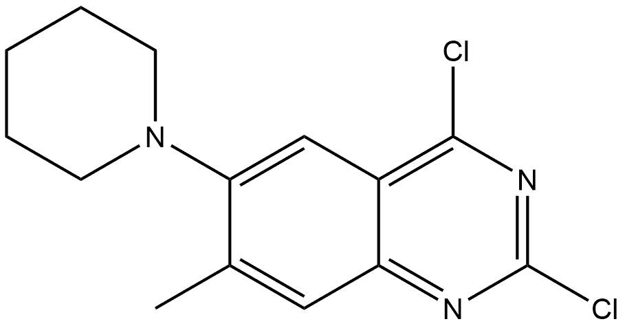 2,4-Dichloro-7-methyl-6-piperidin-1-yl-quinazoline 结构式