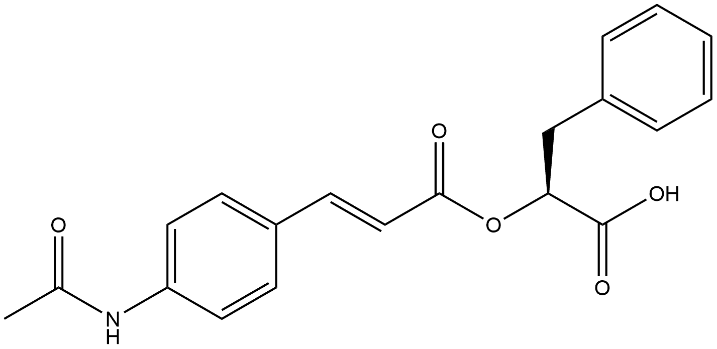 Benzenepropanoic acid, α-[[3-[4-(acetylamino)phenyl]-1-oxo-2-propenyl]oxy]-, [S-(E)]- (9CI)