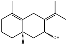 [2R,(-)]-1,2,3,4,6,7,8,8a-Octahydro-5,8aβ-dimethyl-3-(1-methylethylidene)naphthalene-2β-ol Struktur