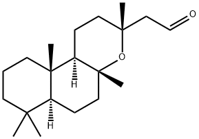 [3R,6aα,10bα,(-)]-Dodecahydro-3,4aβ,7,7,10aβ-pentamethyl-1H-naphtho[2,1-b]pyran-3α-acetaldehyde Structure