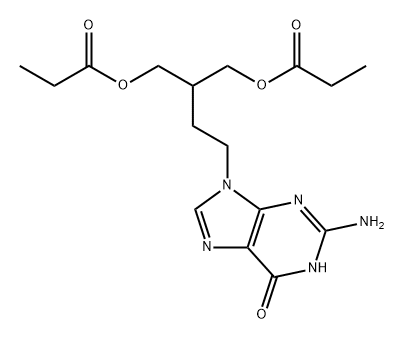 6H-Purin-6-one, 2-amino-1,9-dihydro-9-[4-(1-oxopropoxy)-3-[(1-oxopropoxy)methyl]butyl]-|泛昔洛韦杂质101