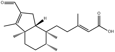(E)-5-[(3aR)-2-ホルミル-3a,4,5,6,7,7aα-ヘキサヒドロ-3,3aβ,6β,7-テトラメチル-1H-インデン-7α-イル]-3-メチル-2-ペンテン酸 化学構造式