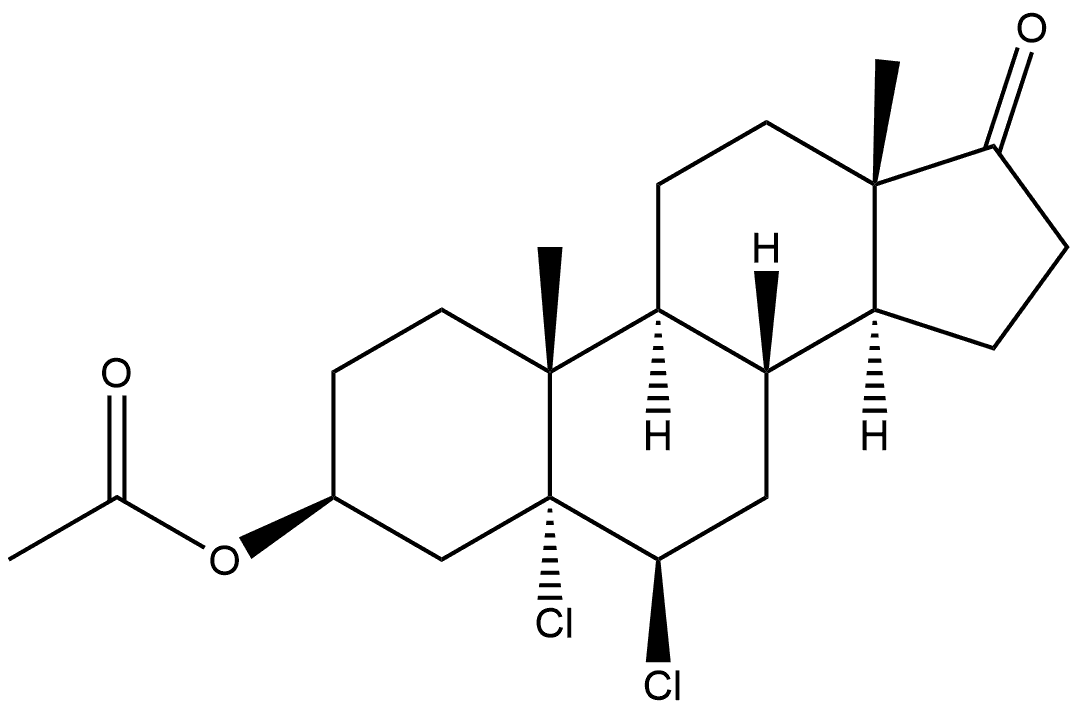 Androstan-17-one, 3-(acetyloxy)-5,6-dichloro-, (3β,5α,6β)-