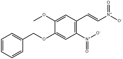 Benzene, 1-methoxy-4-nitro-5-(2-nitroethenyl)-2-(phenylmethoxy)-, (E)- (9CI) Structure