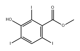 Benzoic acid, 3-hydroxy-2,4,6-triiodo-, methyl ester Structure