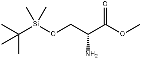 (R)-2-氨基-3-[(叔丁基二甲基硅基)氧基]丙酸甲酯 结构式