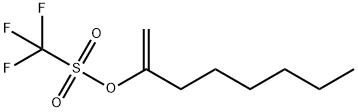 Methanesulfonic acid, 1,1,1-trifluoro-, 1-methyleneheptyl ester Structure