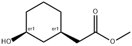 rac-methyl 2-[(1R,3S)-3-hydroxycyclohexyl]acetate 结构式