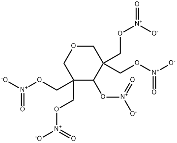 3,3,5,5(4H,6H)-Tetramethanol-4-hydroxy-2H-pyran pentanitrate Structure