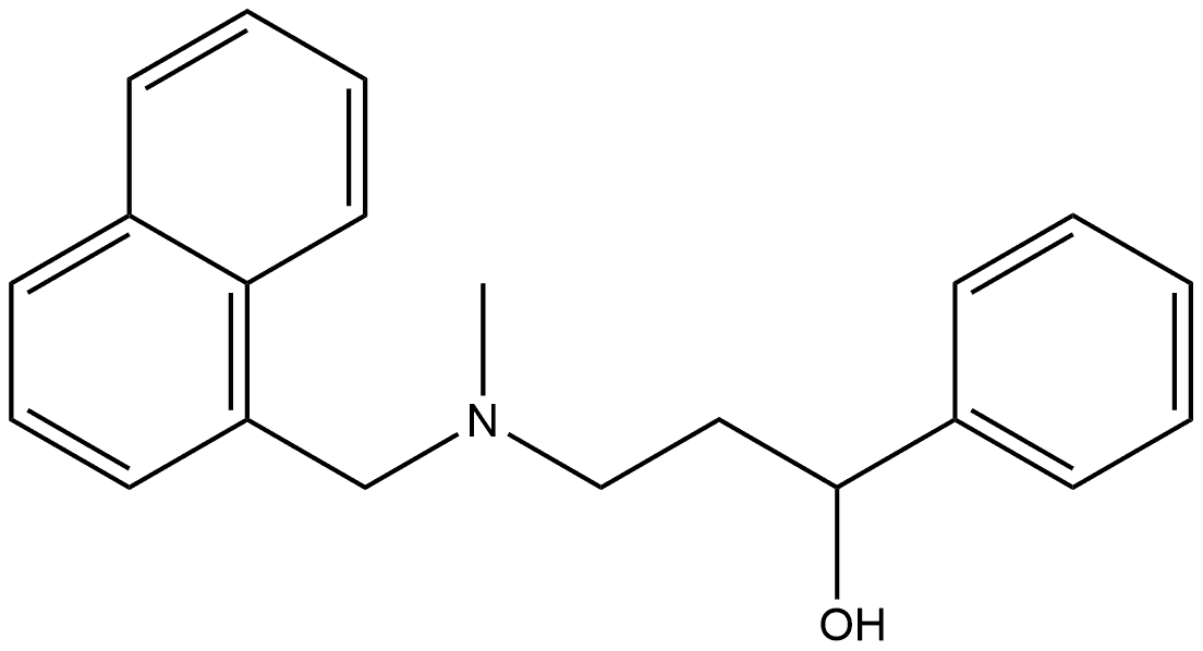 α-[2-[Methyl(1-naphthalenylmethyl)amino]ethyl]-Benzenemethanol 结构式