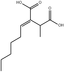 Butanedioic acid, 2-hexylidene-3-methyl-, (2E)- Structure