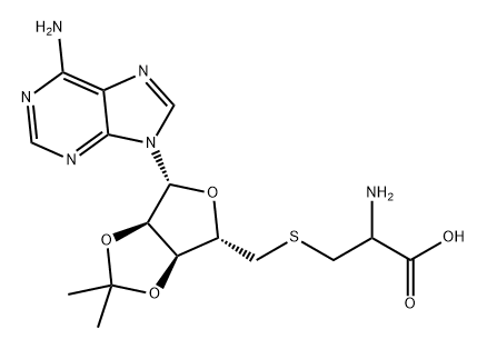 Adenosine, 5'-S-(2-amino-2-carboxyethyl)-2',3'-O-(1-methylethylidene)-5'-thio-, (2R)- (9CI)