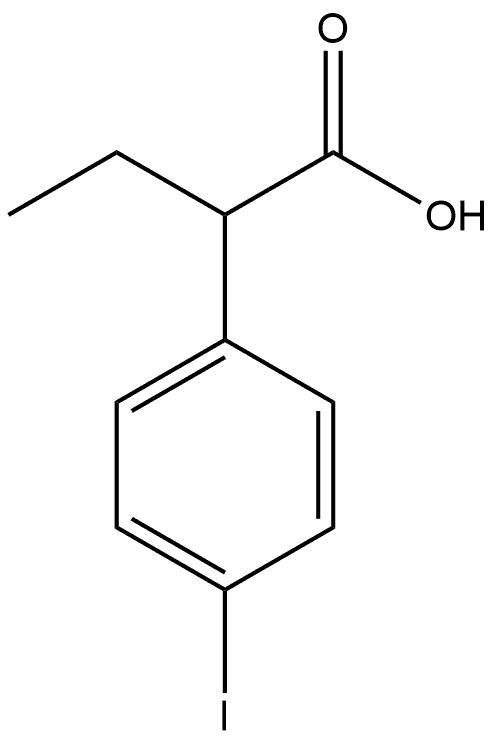 Benzeneacetic acid, α-ethyl-4-iodo- Structure
