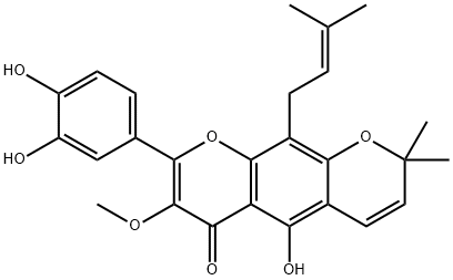 99217-69-3 8-(3,4-Dihydroxyphenyl)-5-hydroxy-7-methoxy-2,2-dimethyl-10-(3-methyl-2-butenyl)-2H,6H-benzo[1,2-b:5,4-b']dipyran-6-one