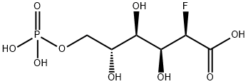 2-fluoro-2-deoxy-6-phosphogluconate Struktur