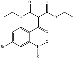 Propanedioic acid, 2-(4-bromo-2-nitrobenzoyl)-, 1,3-diethyl ester Structure