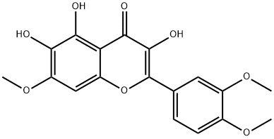 3,5,6-trihydroxy-3',4',7'-trimethoxyflavone 结构式