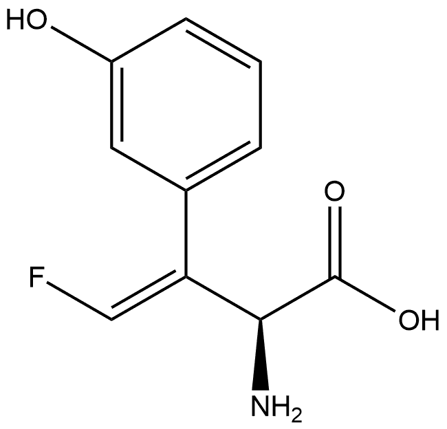 β-[(E)-Fluoromethylene]-3-hydroxyphenylalanine 结构式