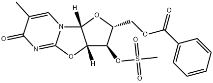 6H-Furo[2',3':4,5]oxazolo[3,2-a]pyrimidin-6-one, 2-[(benzoyloxy)methyl]-2,3,3a,9a-tetrahydro-7-methyl-3-[(methylsulfonyl)oxy]-, (2R,3R,3aS,9aR)-