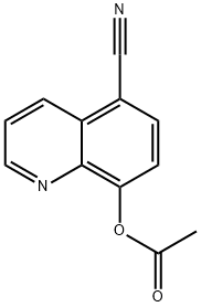 5-Quinolinecarbonitrile, 8-(acetyloxy)- Structure