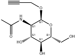 Propargyl 2-acetamido-2-deoxy-α-D-glucoside solution Struktur