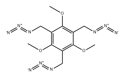 1,3,5-トリス(アジドメチル)-2,4,6-トリメトキシベンゼン 化学構造式