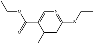 Ethyl 6-(ethylthio)-4-methyl-3-pyridinecarboxylate Structure