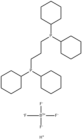 1,3-ビス(ジシクロヘキシルホスフィノ)プロパンビス(テトラフルオロホウ酸)塩 化学構造式