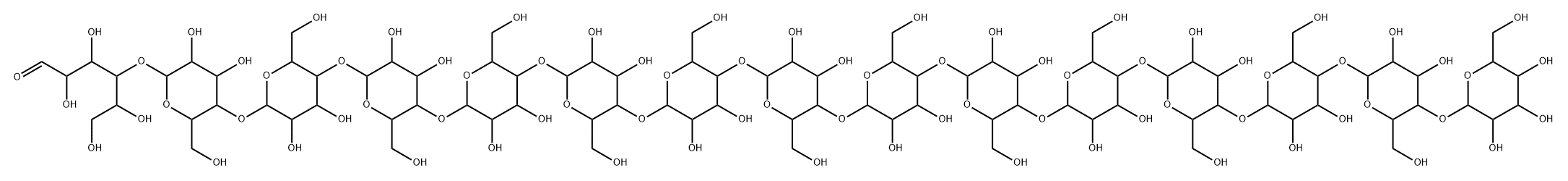 D-Glucose, [O-α-D-glucopyranosyl-(1→4)]14- Struktur