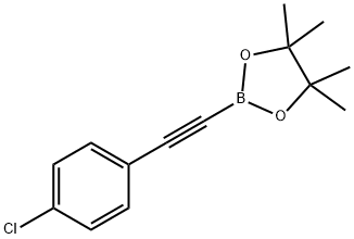 2-((4-氯苯基)乙炔基)-4,4,5,5-四甲基-1,3,2-二氧硼烷 结构式