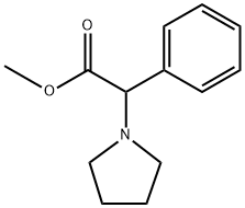 甲基 2-苯基-2-(吡咯烷-1-基)醋酸盐, 100609-39-0, 结构式