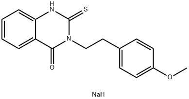 sodium {3-[2-(4-methoxyphenyl)ethyl]-4-oxo-3,4-dihydroquinazolin-2-yl}sulfanide 化学構造式