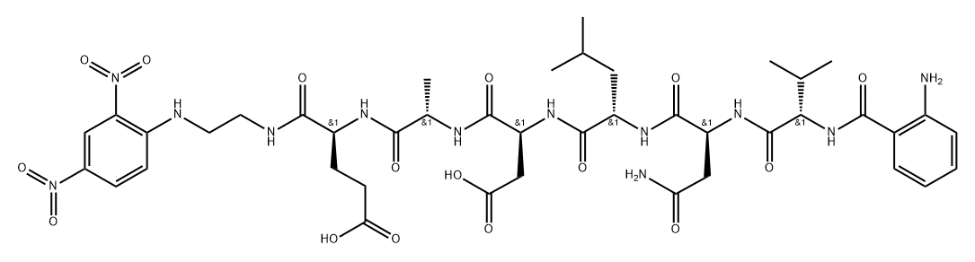 Abz-(Asn670,Leu671)-Amyloid β/A4 Protein Precursor770 (669-674)-EDDnp trifluoroacetate salt Abz-Val-Asn-Leu-Asp-Ala-Glu-EDDnp trifluoroacetate salt Structure