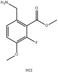 Benzoic acid, 6-(aminomethyl)-2-fluoro-3-methoxy-, methyl ester, hydrochloride (1:1)