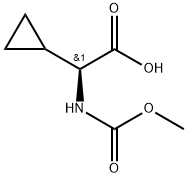 (S)-2-环丙基-2-((甲氧羰基)氨基)乙酸 结构式