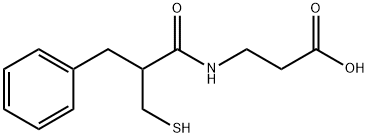 N-[2-(メルカプトメチル)-1-オキソ-3-フェニルプロピル]-β-アラニン 化学構造式