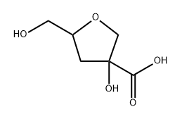 D-erythro-Pentitol, 1,4-anhydro-2-C-carboxy-3-deoxy- Struktur