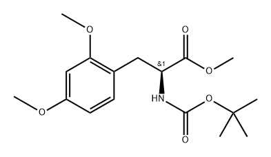 (S)-methyl 2-((tert-butoxycarbonyl)amino)-3-(2,4-dimethoxyphenyl)propanoate 结构式