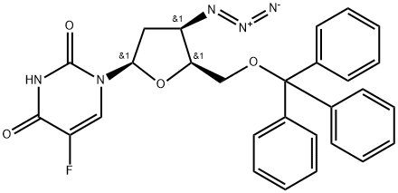 2,4(1H,3H)-Pyrimidinedione, 1-[3-azido-2,3-dideoxy-5-O-(triphenylmethyl)-β-D-threo-pentofuranosyl]-5-fluoro-