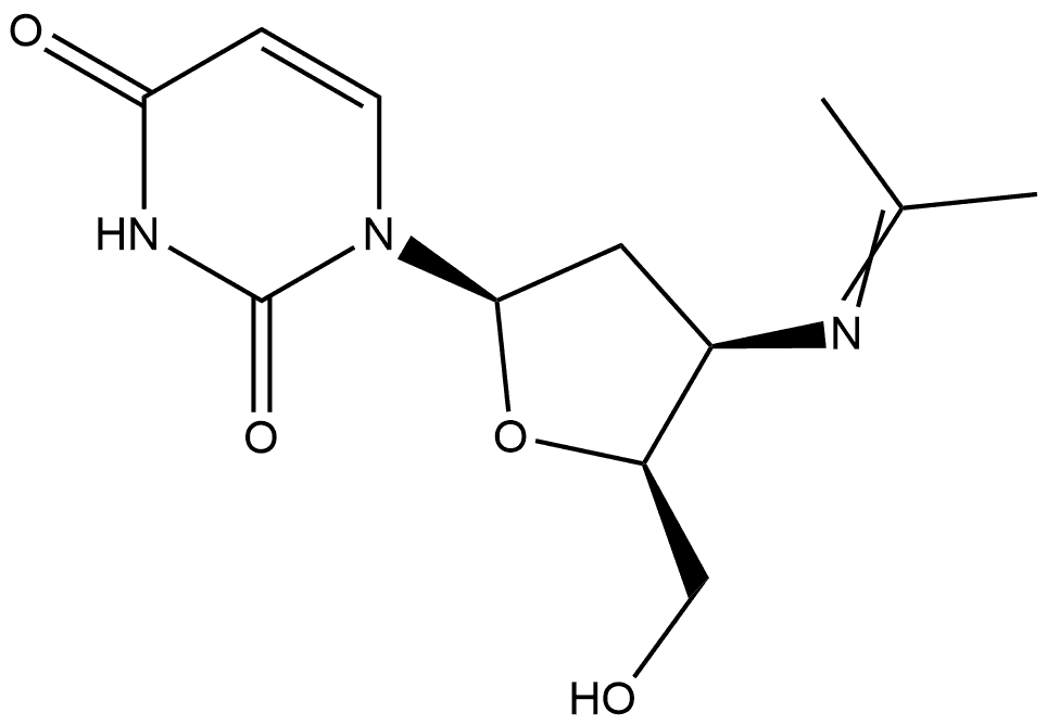 2,4(1H,3H)-Pyrimidinedione, 1-[2,3-dideoxy-3-[(1-methylethylidene)amino]-β-D-threo-pentofuranosyl]-
