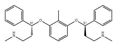 3,3′-[(2-methylbenzene-1,3-diyl)bis(oxy)]bis(N-methyl- 3-phenylpropan-1-amine) Structure