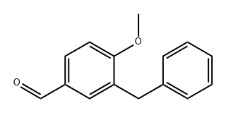 3-苄基-4-甲氧基苯甲醛 结构式