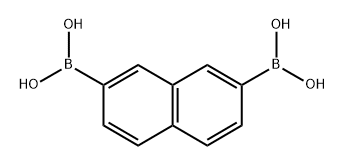 B, B'-2,7-萘二酰二[硼酸 结构式