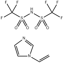 1-ビニルイミダゾリウムビス(トリフルオロメタンスルホニル)イミド 化学構造式