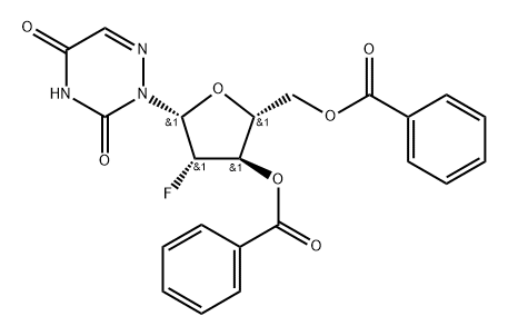 3',5'-Bis-O-benzoyl-2'-deoxy-2'-fluoro--D-arabino-6-azidouridine Struktur